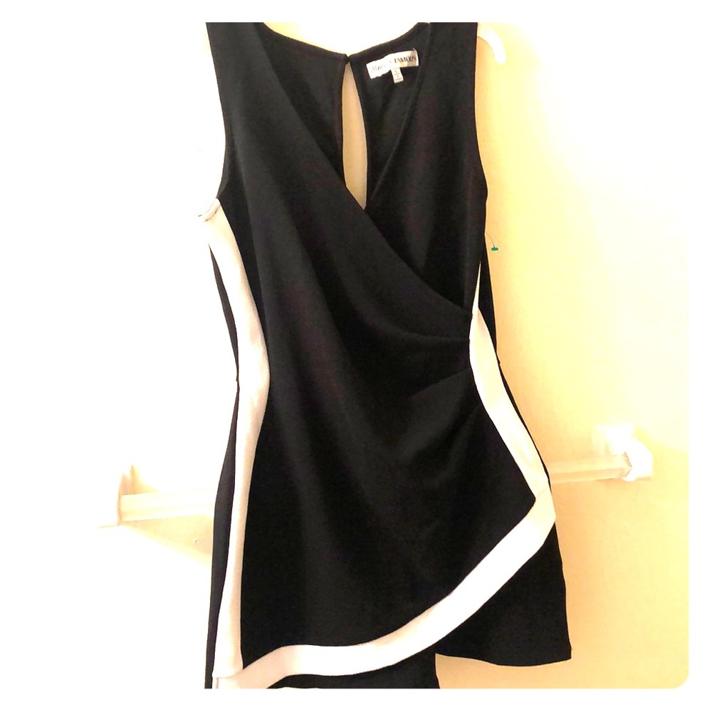 Almost Famous Tuxedo Stripe Romper